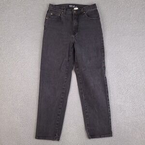 Style & Co. Jeans‎ Womens 8P Petite Black Vintage Denim Mom Jeans 26W x 26.5L